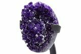 Amethyst Geode With Metal Stand - Uruguay #306858-1